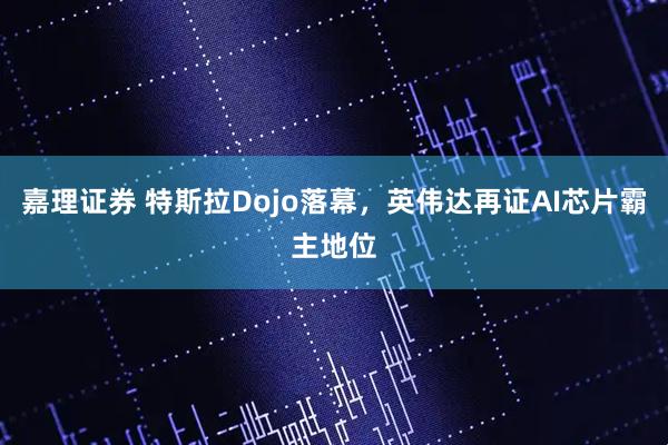 嘉理证券 特斯拉Dojo落幕，英伟达再证AI芯片霸主地位