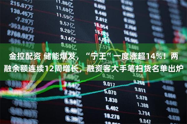 金控配资 储能爆发,“宁王”一度涨超14%!两融余额连续12周增长,融资客大手笔扫货名单出炉
