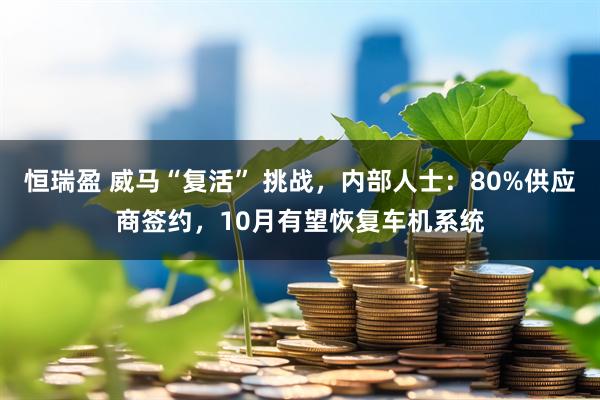 恒瑞盈 威马“复活” 挑战，内部人士：80%供应商签约，10月有望恢复车机系统